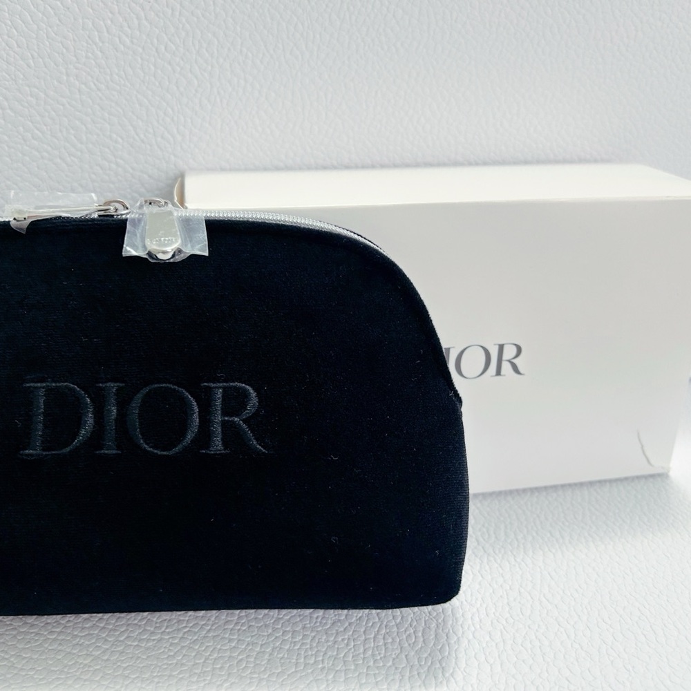 Dior Black Velvet Cosmetic Bag